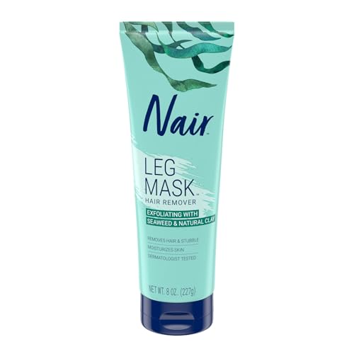 Nair Seaweed Leg Mask Depilatory Hair Removal Cream with Clay, 8 oz
