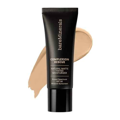 bareMinerals Complexion Rescue Natural Matte Tinted Moisturizer for Face with SPF 30, Tinted Mineral Sunscreen, Sheer-to-Light Coverage, Matte Skin Tint for Oily Skin, Vegan