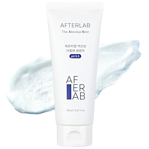 AFTERLAB Hydrating Foam Cleanser pH 5.5 with Azulene, Mild Acidic Facial Cleanser for Sensitive & Breakout-Prone Skin, Gentle Daily Face Wash for Men & Women, 5.07 fl oz