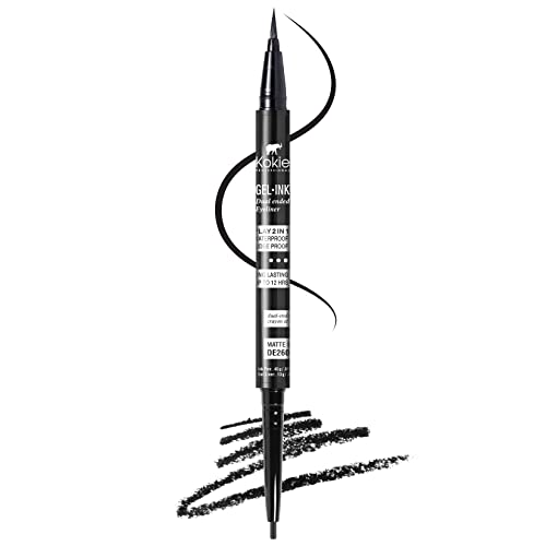 Kokie Gel Ink Dual Ended Eyeliner - Matte Black