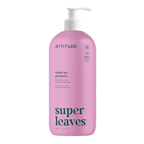 ATTITUDE White Tea Shower Gel, 32 Fl Oz, Vegan & EWG Verified
