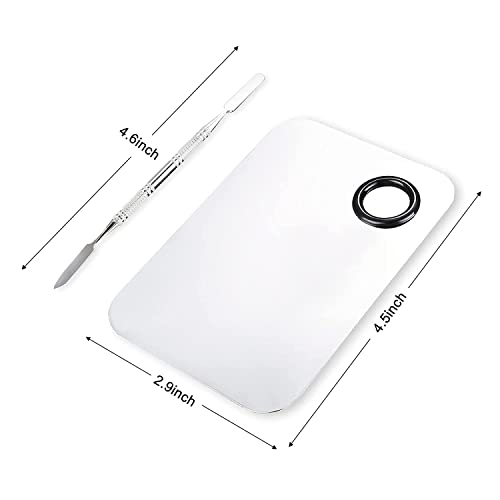 Stainless Steel Makeup Mixing Palette with Spatula Tool (2 Pc)