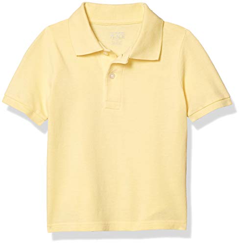 The Children's Place Baby Boys' and Toddler Short Sleeve Pique Polo, New Yellow Single, 6-9MONTHS