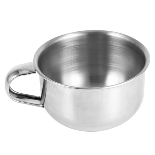 Shaving Soap Bowl, Shaving Mug, Stainless Steel Soap Bowl with Handle for Man