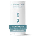 Native Deodorant - Cashmere & Rain Scent, 72-Hour Odor Control, Aluminum-Free, 2.65oz (Variation: Pack of 1)