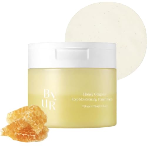 ByUR Honey Gorgeous Hydrating Toner Pads - Deep Moisturizing & Firming for Dry Skin, 70 Count
