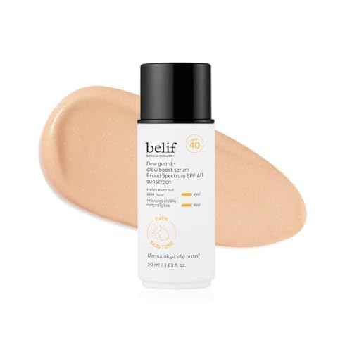 belif Dew Guard Vitamin C Glow Tint SPF 40 - Niacinamide, Hyaluronic Acid, Glow Booster + Serum + UVA/UVB Protection, Korean Tinted Mositurizer, 1.69 fl. oz