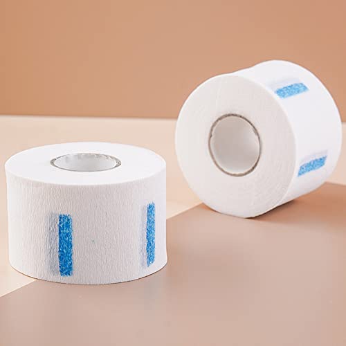 2Rolls Disposable Barber Neck Strip Neck Band Barber Neck Paper Hairdressing Stretchy Wrap Strip Hair Cutting Supplies