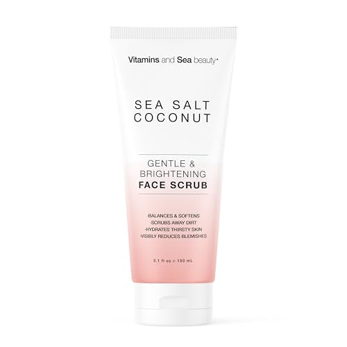 Sea Salt & Coconut Face Scrub Exfoliator – 5.1 oz