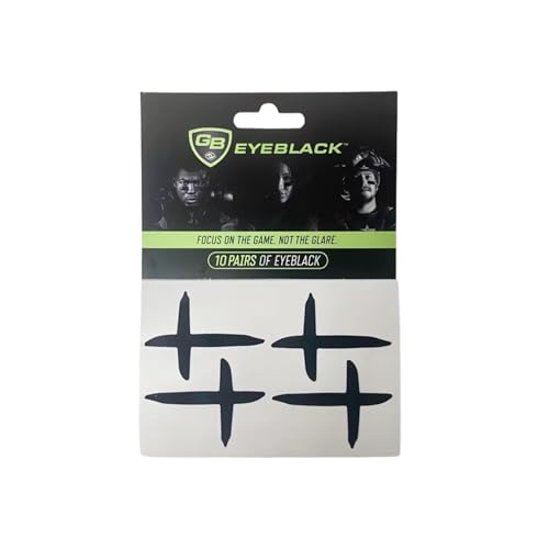 GB Eyeblack 10 Pairs Peel & Stick Athletic Eye Strips