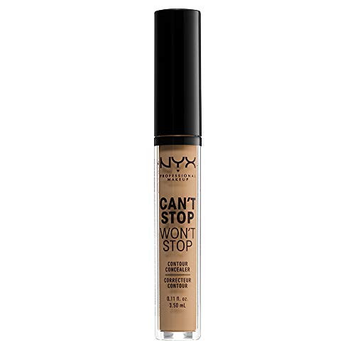 NYX PROFESSIONAL MAKEUP Can't Stop Won't Stop Contour Concealer, 24h Full Coverage Matte Finish - Caramel