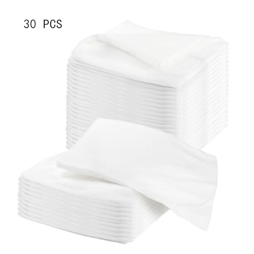 DEAYOU 30 PCS Disposable Fitted Massage Table Sheets, Elastic Spa Bed Covers, Breathable Non Woven Fabric Massage Table Protector for Tattoo, Hotel, Beauty Salon, Facial, Esthetician, 35" x 86", White
