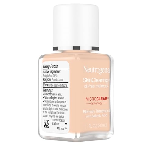 Neutrogena SkinClearing Oil-Free Foundation with Salicylic Acid, Nude 40