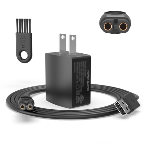 Superer 5V Fast Charger Fit for Philips Norelco Series 2000 2400 2600 3600 3900 5400 5000X 7200 i9000 Wet & Dry X3001 X3052 S3243 S3341 X5006 S5880 S7887 Electric Trimmer Shaver (UL-Safety-Certified)