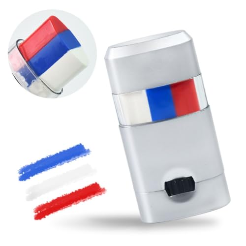2Pc Eye Black Face Paint Sticks - Red White Blue