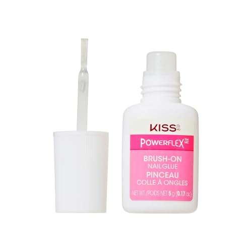 KISS PowerFlex Nail Glue - Clear, 0.17 oz Ultra Bond, Fast Drying, for Tips & Wraps - Variation of THIS listing