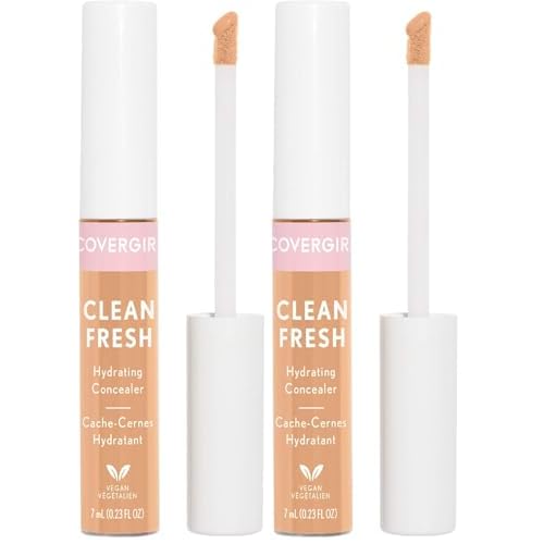 COVERGIRL Clean Fresh Hydrating Concealer, Light, 0.23 Fl Oz (Pack of 2)