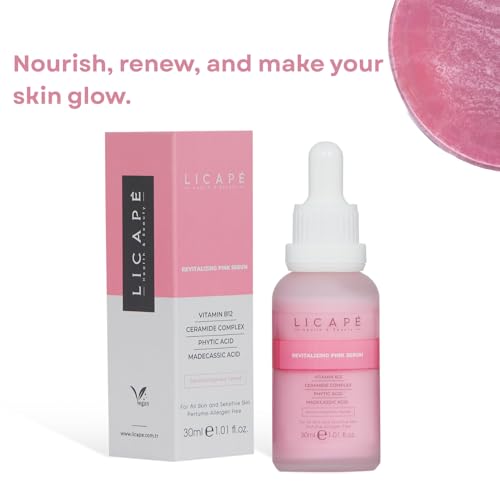 LICAPE¢ç Moisturising Serum | B12 Pink Serum | 30 ml | Anti-Ageing & Skin Barrier Strengthening | Face Care for Women | Glow & Hydration for Radiant Skin