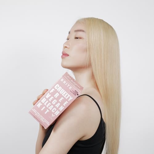 Brite Vegan Hair Bleach Kit - 8 Levels Lighter, Dust-Free