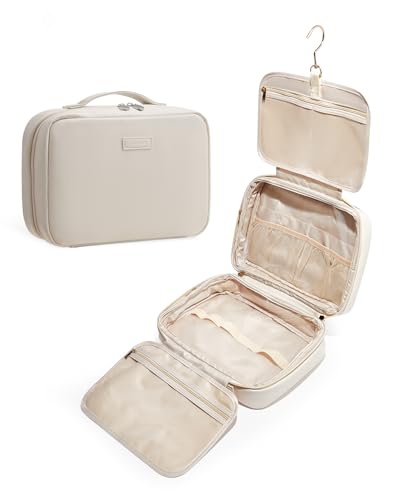 EACHY Waterproof Toiletry Bag with Hanging Hook, Travel Makeup Organizer