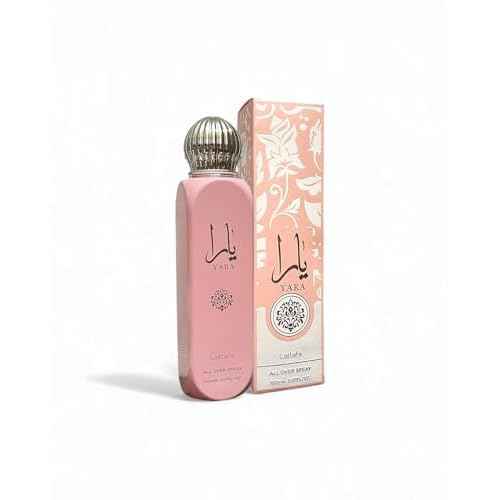 Lattafa Yara All Over Spray 150ml (5.07 oz) ? Floral Scent for Women | Tangerine, Heliotrope, Gourmand Accord & Sandalwood | Long-Lasting Fragrance for Body, Hair & Clothes