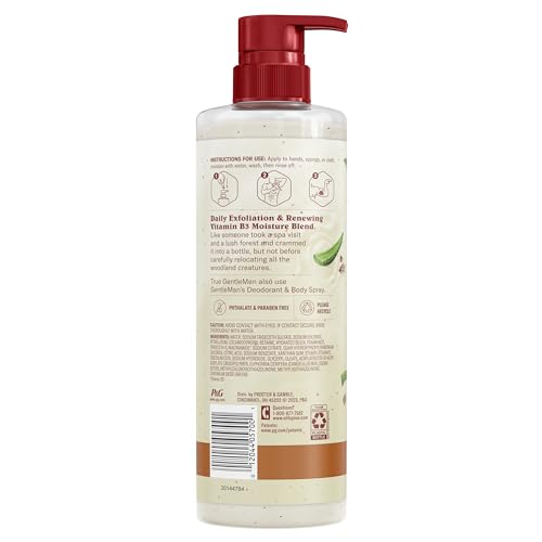 Old Spice GentleMan's Collection Exfoliating Body Wash, Sandalwood & Aloe Vera Scent, 18.0 fl oz (Pack of 4)