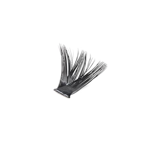 Lash Clusters Wispy Eyelash Clusters D Curl Left&Right Cluster Eyelashes Extensions Cluster Lashes DIY Individual Volume Lash Extension 14 rows Thin Band Cat Eye Lashes (100D)