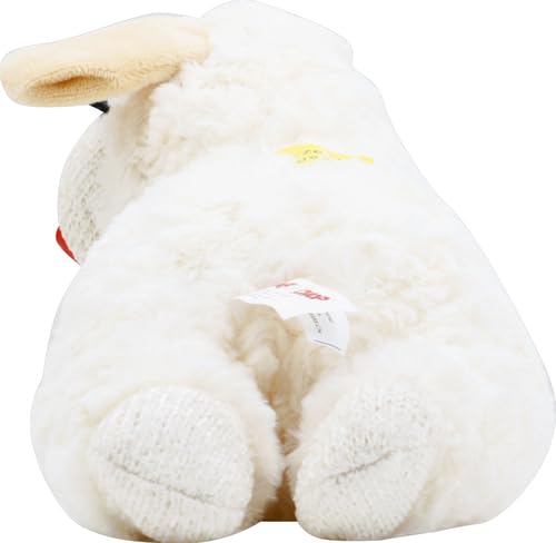 Multipet Plush Dog Toy, Lambchop, 10", White/Tan, Small