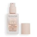 Revolution Skin Silk Radiant Satin Serum Foundation, Lightweight, Buildable Coverage with Hydrating Hyaluronic Acid for a Natural Finish, Vegan & Cruelty-Free, F4 Light Skin Tones, 0.77 fl oz