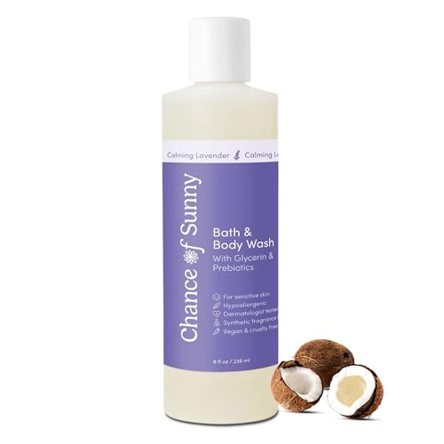 Sensitive Skin Bath & Body Wash ? Sleepytime Lavender, Hypoallergenic & Dermatologist-Tested - Gentle, pH-Balanced Cleanser for Dry & Delicate Skin - Family-Friendly & Vegan (8 oz)