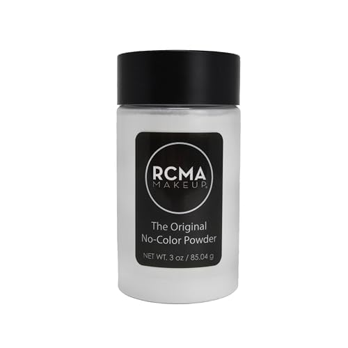 RCMA Makeup The Original No Color Powder, Loose Setting Powder, Professional Makeup, No Flash Back, Universal, All Skin Types, Flawless Finish, Reduces Shine, Vegan and Cruelty- Free, 3oz