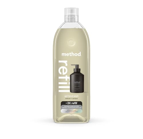 Method Gel Hand Soap Refill - Vetiver + Amber, 34 Fl Oz