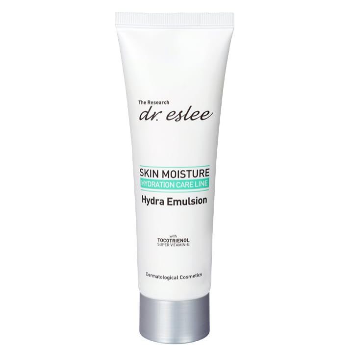 Dr Eslee Hydra Emulsion 80ml | Mild Face Lotion + Cream for Sensitive and All Skin Types | Dermatological Hydrating Moisturizer | Non-Sticky Finish with Tocotrienol & Panthenol | Korean Skin Care