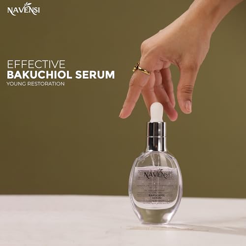 Bakuchiol Face Serum 50ml | Natural Retinol Alternative Bakuchiol Serum For Face With Hyaluronic Acid & Vitamin C | Hydrating, Firming & Anti Aging Serum for Wrinkles, Uneven Tone & Dull Skin