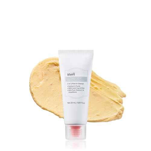 DearKlairs Freshly Juiced Vitamin Clay Mask Cleanser | Deep Pore Wash, Clear Radiant Skin, Glutathione, PHA, Niacinamide 0.67 Fl Oz
