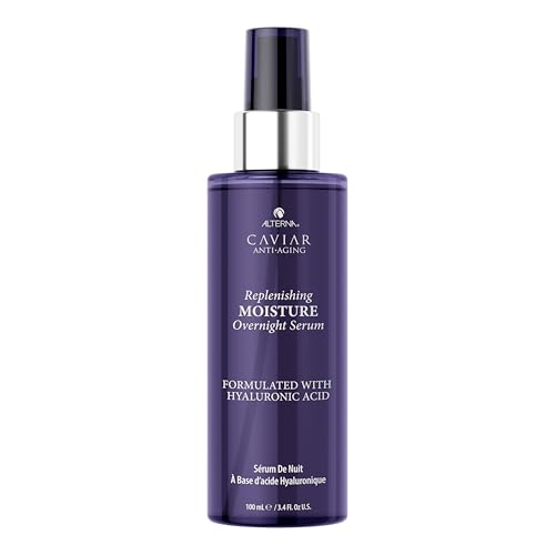 Alterna Caviar Anti-Aging Replenishing Moisture Overnight Serum 3.4oz | Leave In Hair Treatments for Dry, Damaged Hair |Nourishes, Restores with Humidity & Heat Protection
