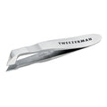 Tweezerman Mini Squeeze Cuticle Nipper - Stainless Steel Trimmer, Silver