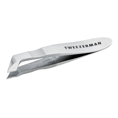 Tweezerman Mini Squeeze Cuticle Nipper - Stainless Steel Trimmer, Silver