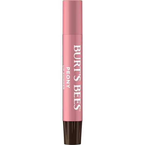 Burt's Bees Lip Shimmer Peony 4-Pack, Tinted Lip Balm