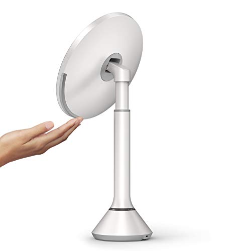 simplehuman 8" Round Sensor Makeup Mirror - 5X Magnification, Rechargeable
