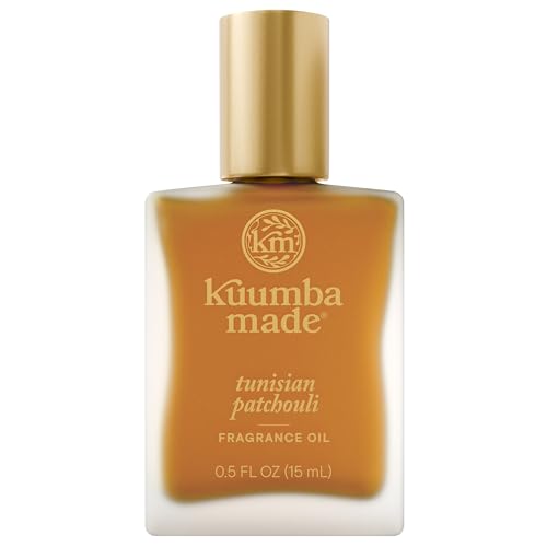Kuumba Made Tunisian Patchouli Fragrance Oil, Long-Lasting Small-Batch Perfume Roller, Vegan, Alcohol-Free, 0.5 oz