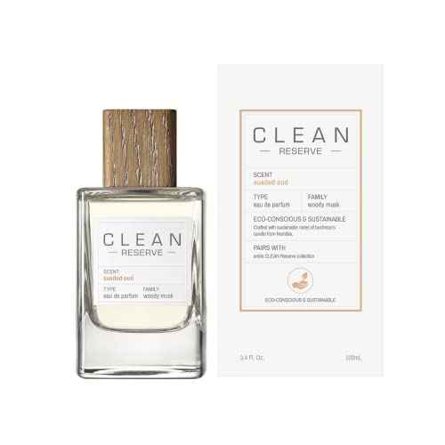 CLEAN RESERVE Sueded Oud Eau de Parfum | Eco-Conscious & Sustainable Spray Fragrance | Vegan, Phthalate-Free, & Paraben-Free | 3.4 Fl Oz/100mL