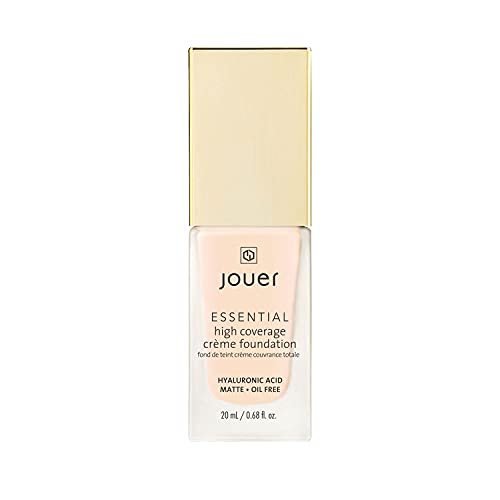 Jouer Essential High Coverage Crème Foundation - Available in 50 Shades for All Skin Tones - Healthy Ingredients - Paraben, Gluten & Cruelty Free - Vegan Friendly