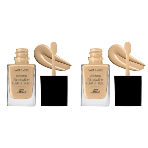 Wet n Wild Photo Focus Dewy Liquid Foundation Duo – Bronze Beige & Buff Bisque