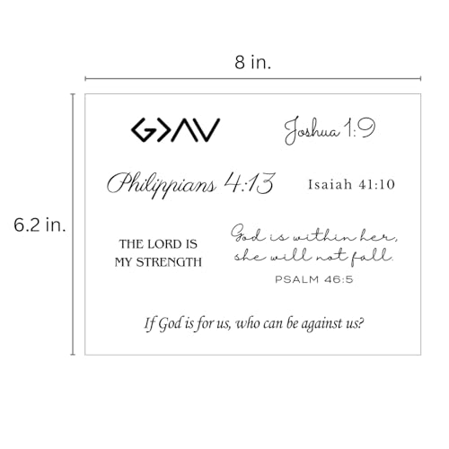 One Grace Strength in God Christian Temporary Tattoos - Inspirational Scriptures Selections - Christian Motivational Bible Verse Words and Cross Tattoos