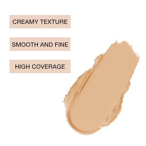 Full Coverage Concealer with Brush, Dual Ended Foundation Makeup Stick, Long Lasting and Waterproof, Hydrating Lightweight Concealer Pencil for a Flawless Look