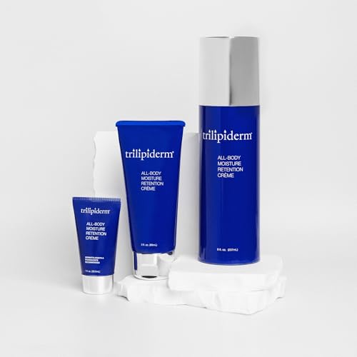 Trilipiderm All-Body Moisture Retention Cr?me 2-Pack ? Plant-Based Body Moisturizer Lotion for Dry Skin, Lightweight Hydrating Body Cream for Face & Body, 8 oz Airless Pump Bottles