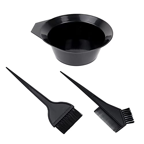 Hair Dye Application Brush and Mixing Bowl Set - 2 Brushes & Bowl