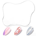 Acrylic Nail Art Palette for Color Mixing - Transparent Makeup Tray