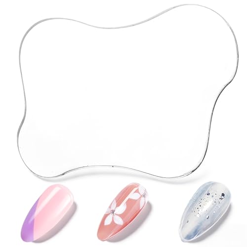 Acrylic Nail Art Palette for Color Mixing - Transparent Makeup Tray